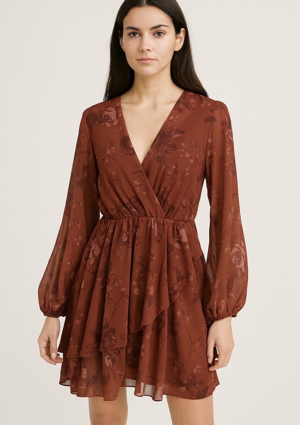 Grossiste Kaia - Robe cache-cœur à fleurs