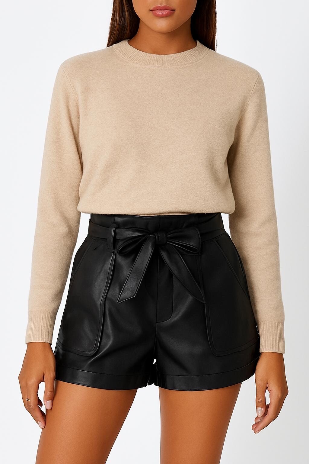 Großhändler Kaia - Shorts aus Kunstleder