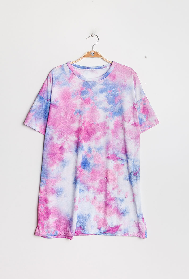 Grossiste Kaia - Long tee-shirt tie& dye