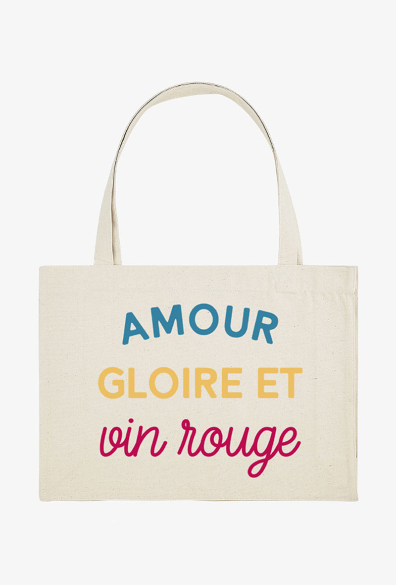 Grossiste Kapsul - Shopping bag - Amour gloire et vin rouge