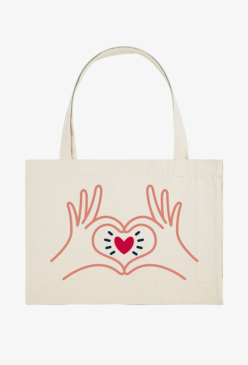Grossiste Kapsul - Shopping bag - Handsheart