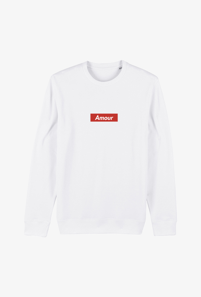Wholesaler Kapsul - Sweat blanc - Amour
