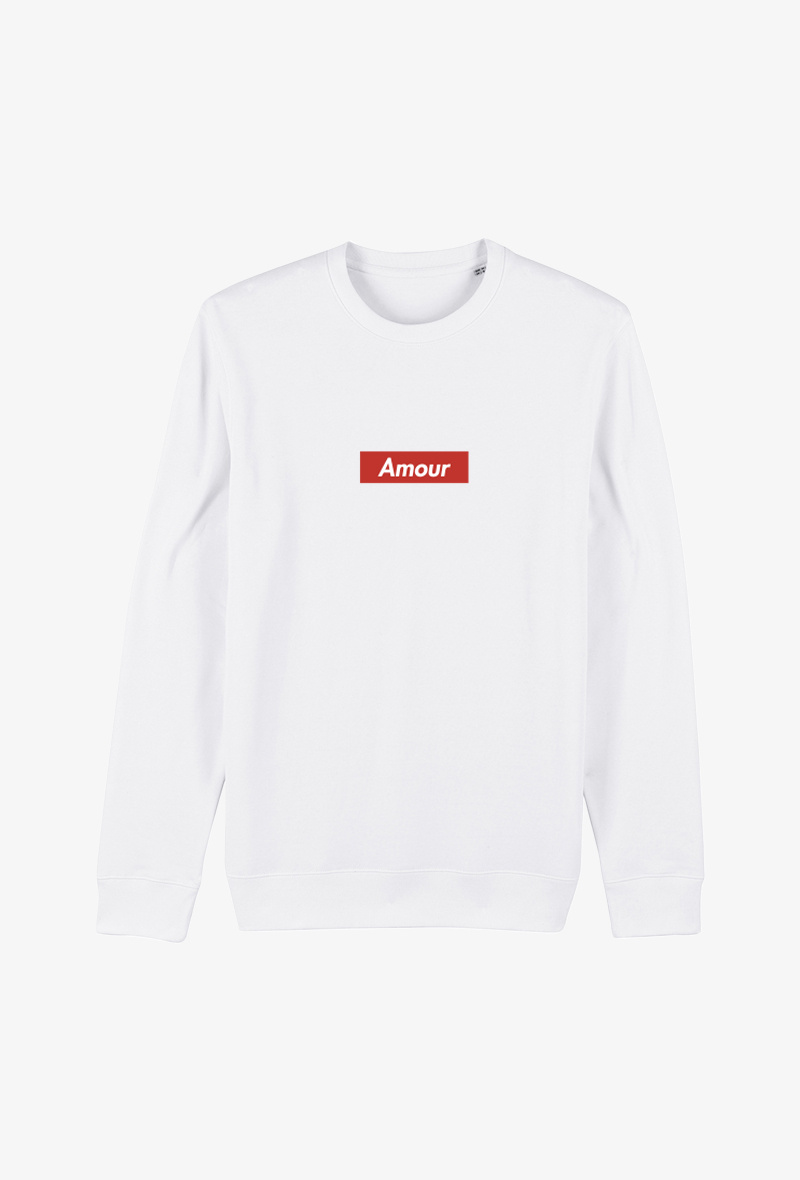 Mayorista Kapsul - Sudadera blanca - Amor
