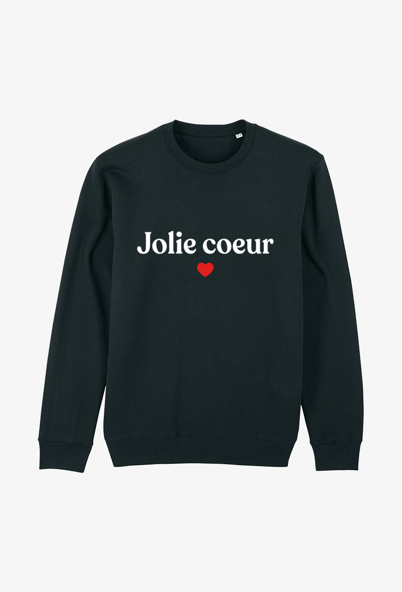 Wholesaler Kapsul - Sweat Adulte Noir  - Jolie Cœur