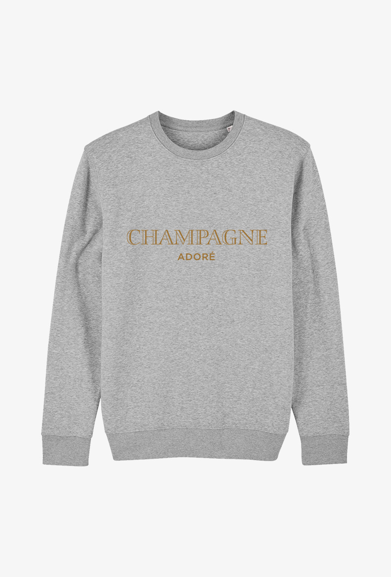 Wholesaler Kapsul - Sweat Adulte Gris  - Champagne adoré