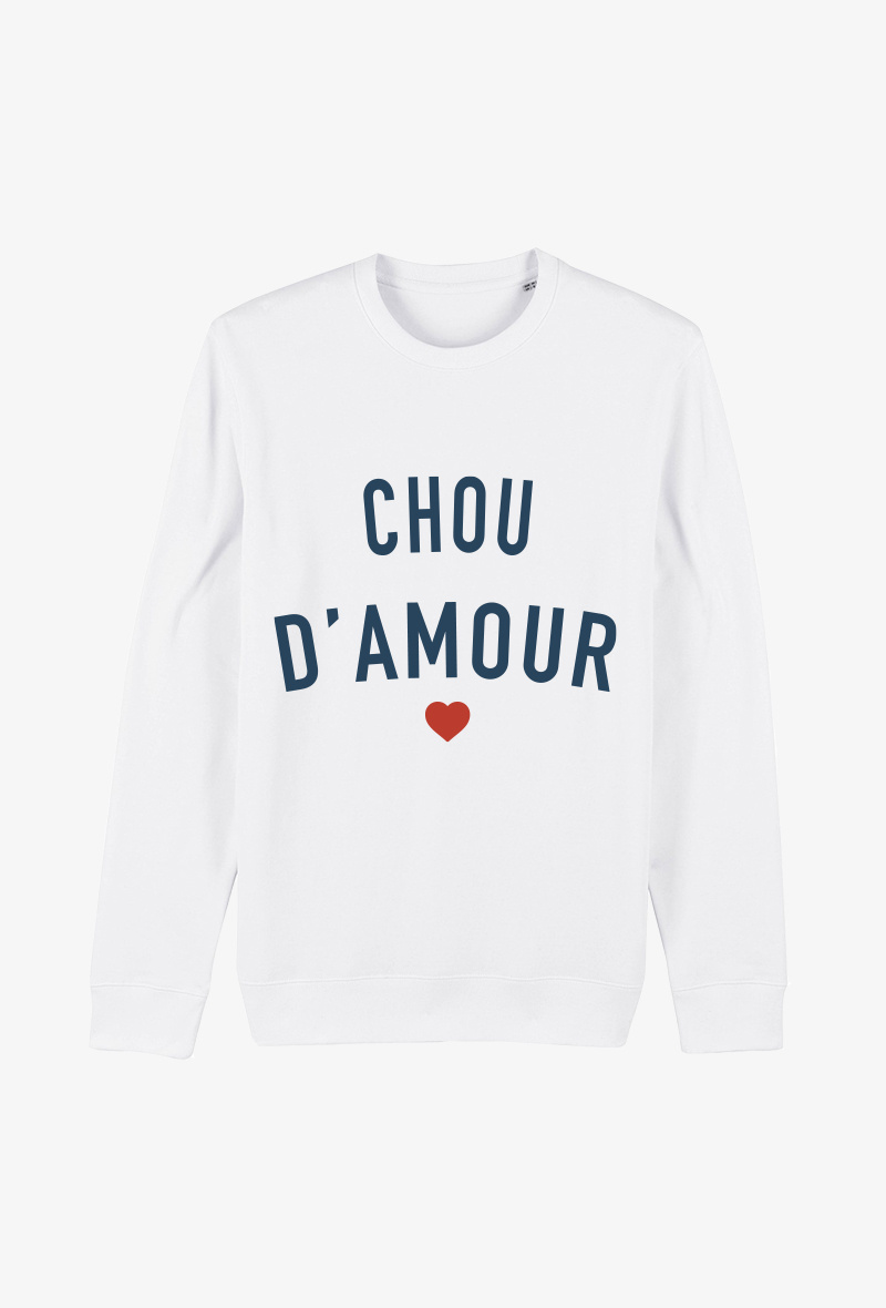Grossiste Kapsul - Sweat Adulte Blanc - Chou d'amour