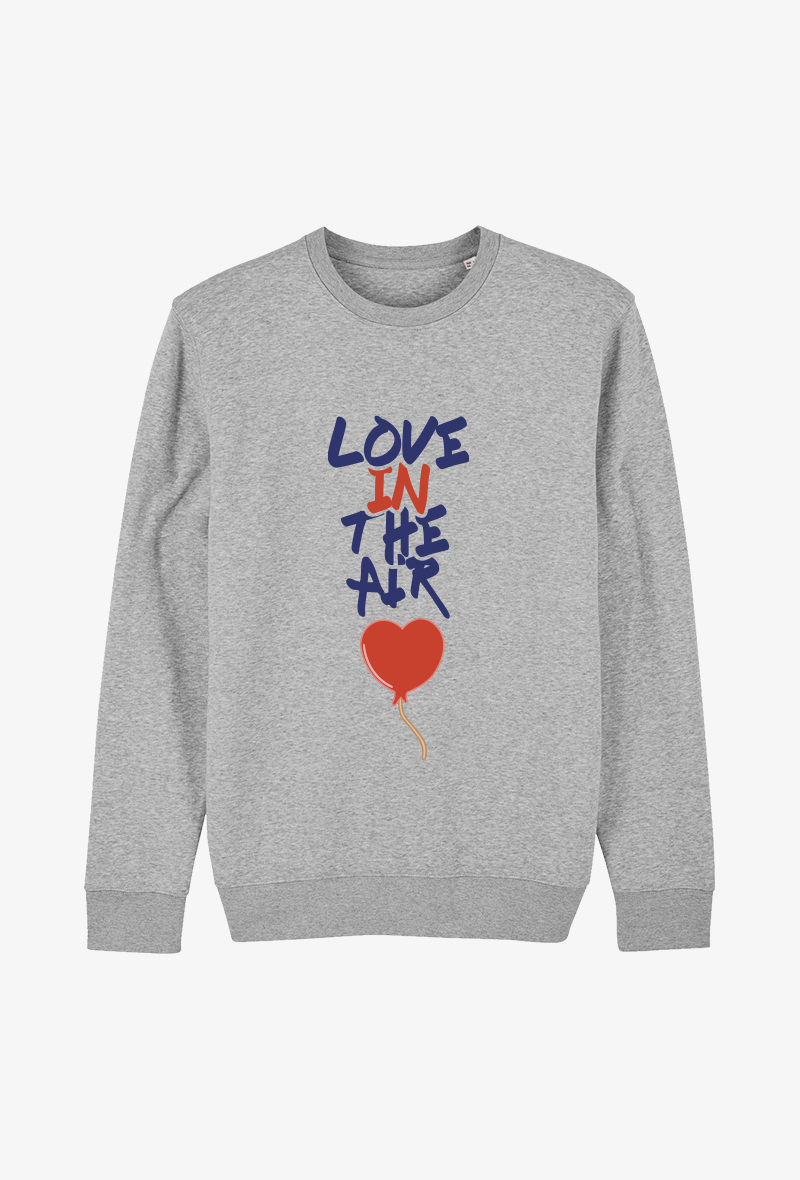 Wholesaler Kapsul - Sweat Adulte Gris - Love in the air
