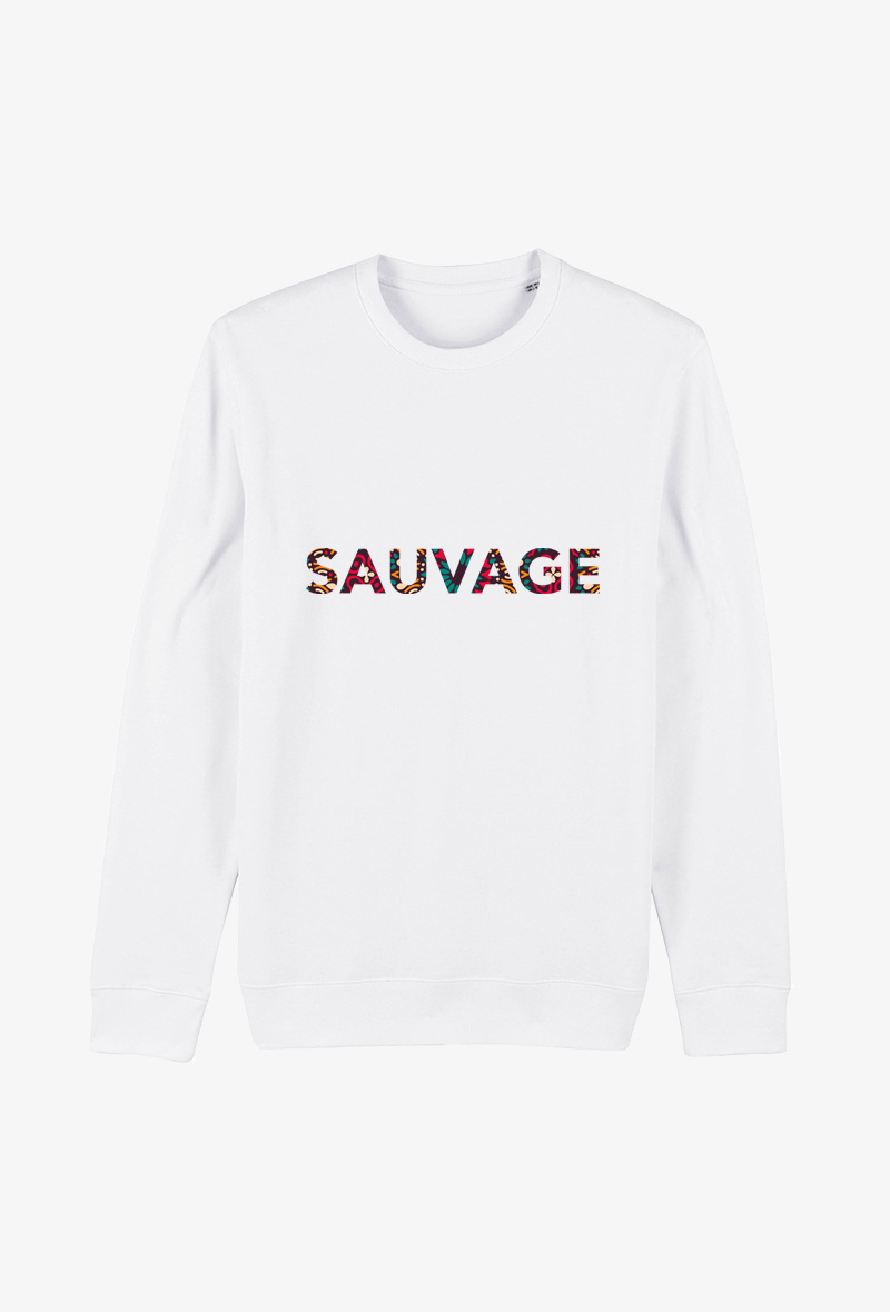 Wholesaler Kapsul - Sweat Adulte Blanc - Sauvage