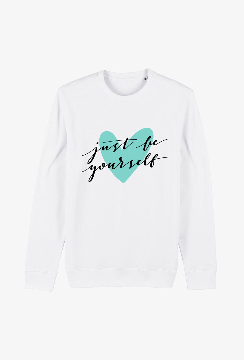 Wholesaler Kapsul - Sweat Adulte blanc - Just be yourself