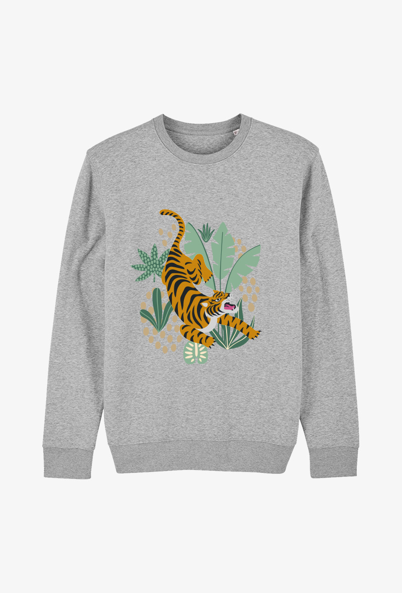 Wholesaler Kapsul - Sweat Adulte gris - Tiger
