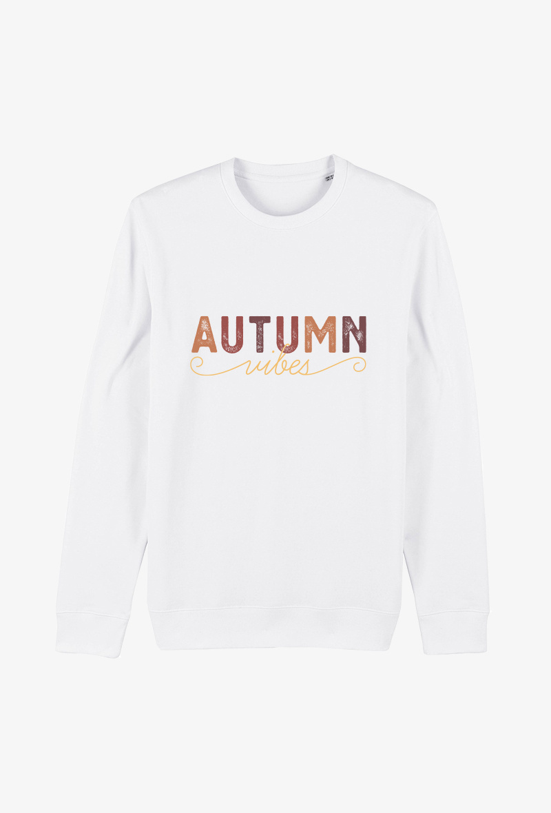 Grossiste Kapsul - Sweat Adulte blanc - Automn vibes