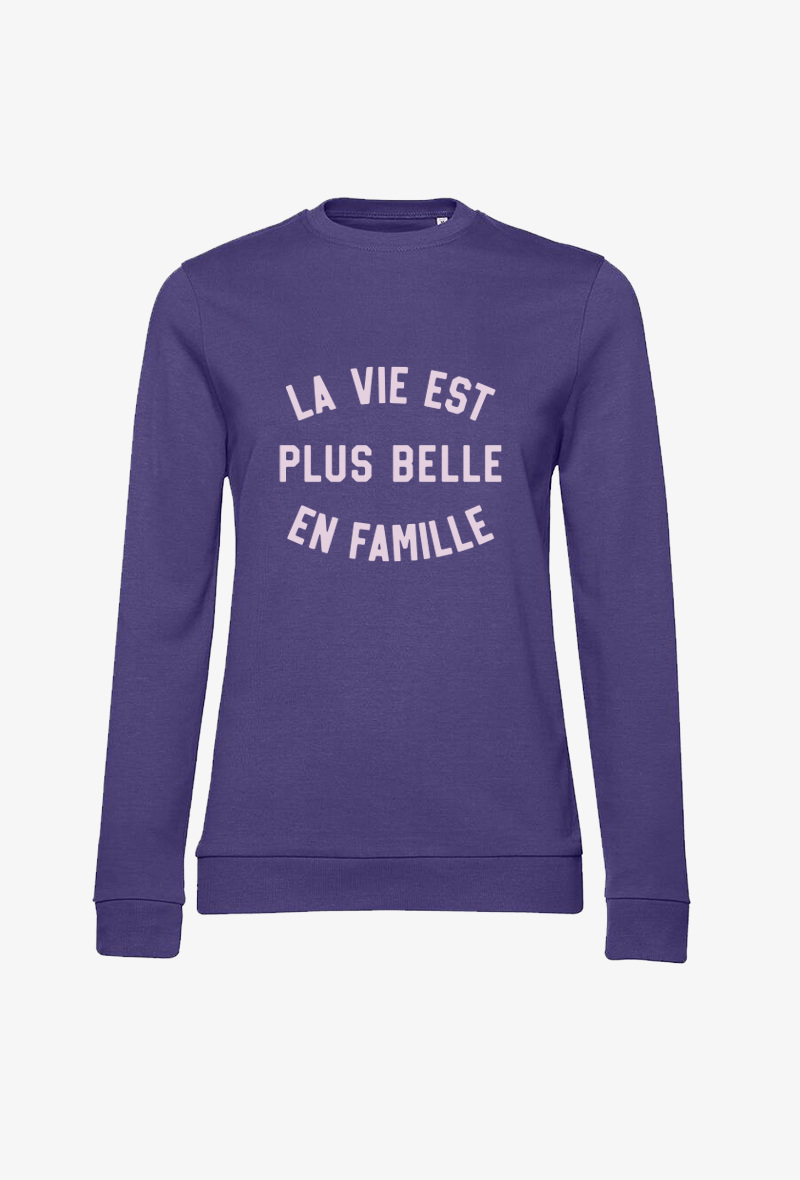 Wholesaler Kapsul - Sweat Adulte (intérieur non gratté) - La vie est plus belle en famille