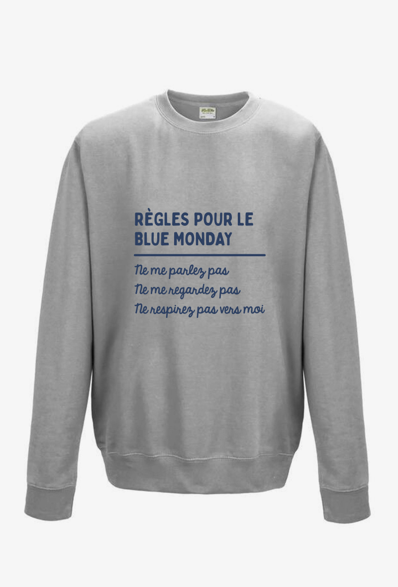 Grossiste Kapsul - Sweat Adulte I - Règles blue Monday