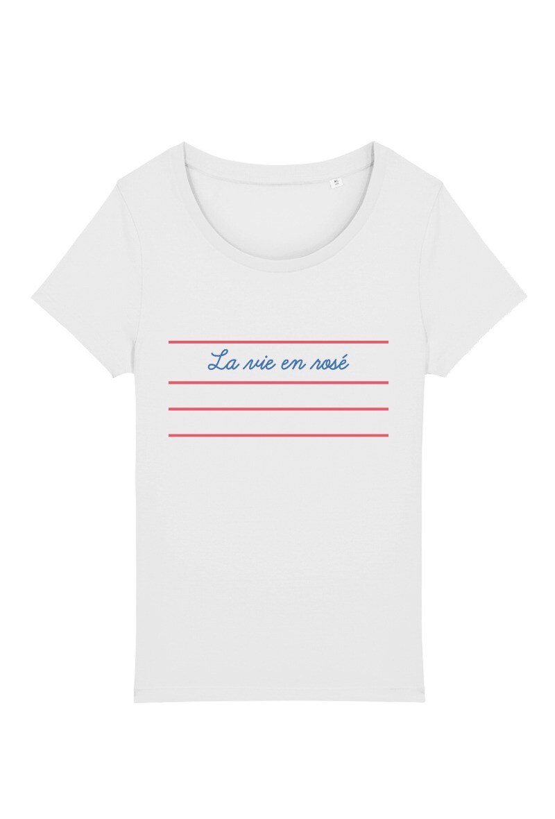 Grossiste Kapsul - T-shirt adulte Femme - La vie en rosé