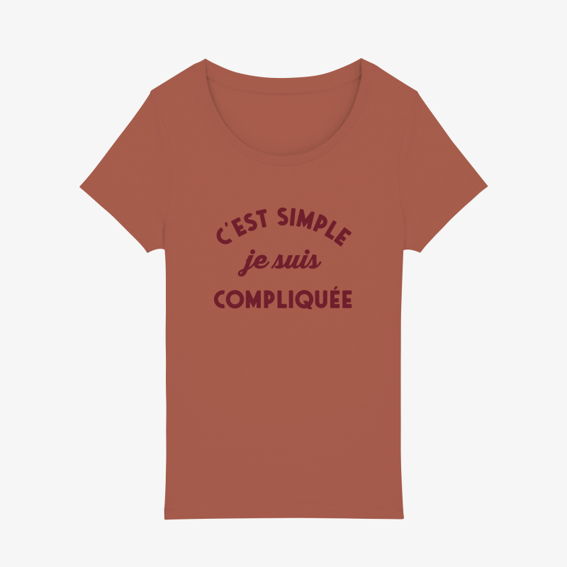 Grossiste Kapsul - T-shirt femme - C'est simple je suis compliquée