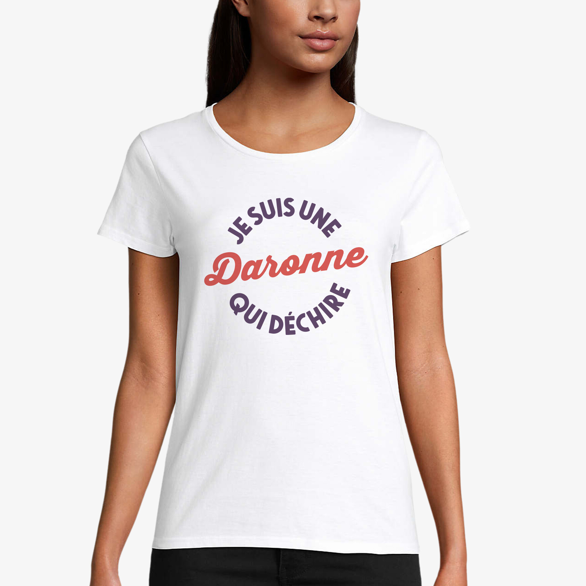 Grossiste Kapsul - T-shirt Femme - Je suis une daronne qui déchire