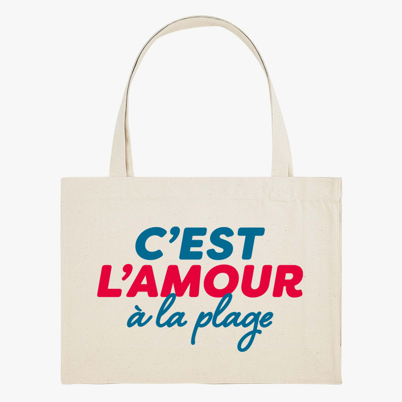 Grossiste Kapsul - Tote bags XXL - C'est l'amour à la plage