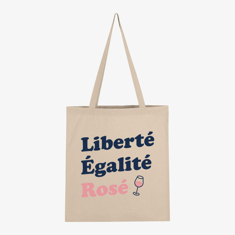 Grossiste Kapsul - Tote bag - Liberté égalité rosé