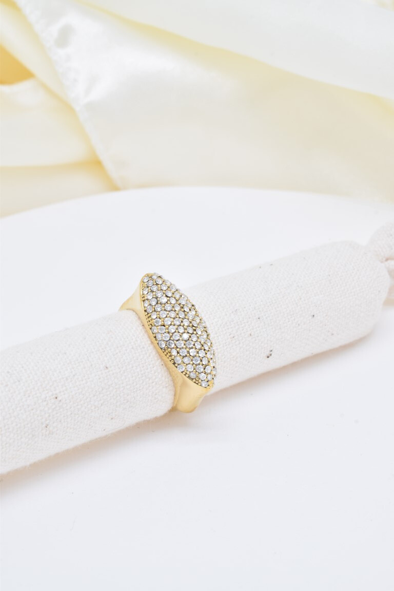 Wholesaler Kapyco - Adjustable zircon ring in stainless steel