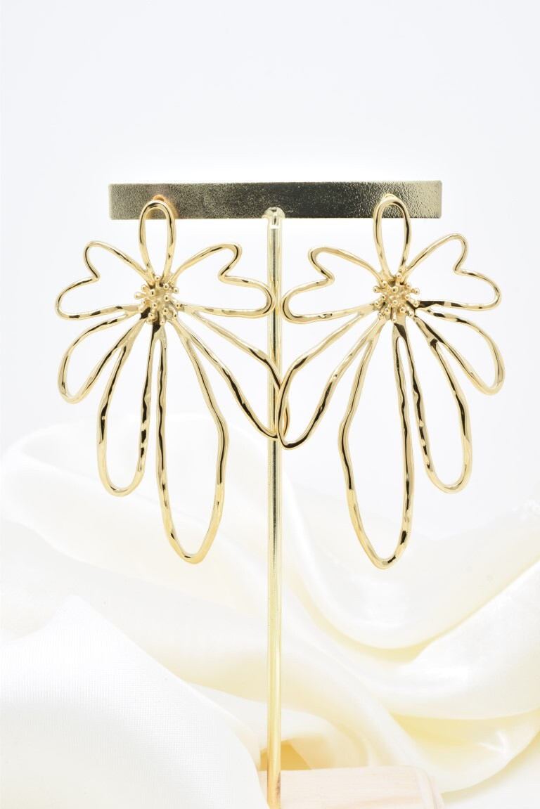 Grossiste Kapyco - Boucles d'oreilles fleur en acier inoxydable