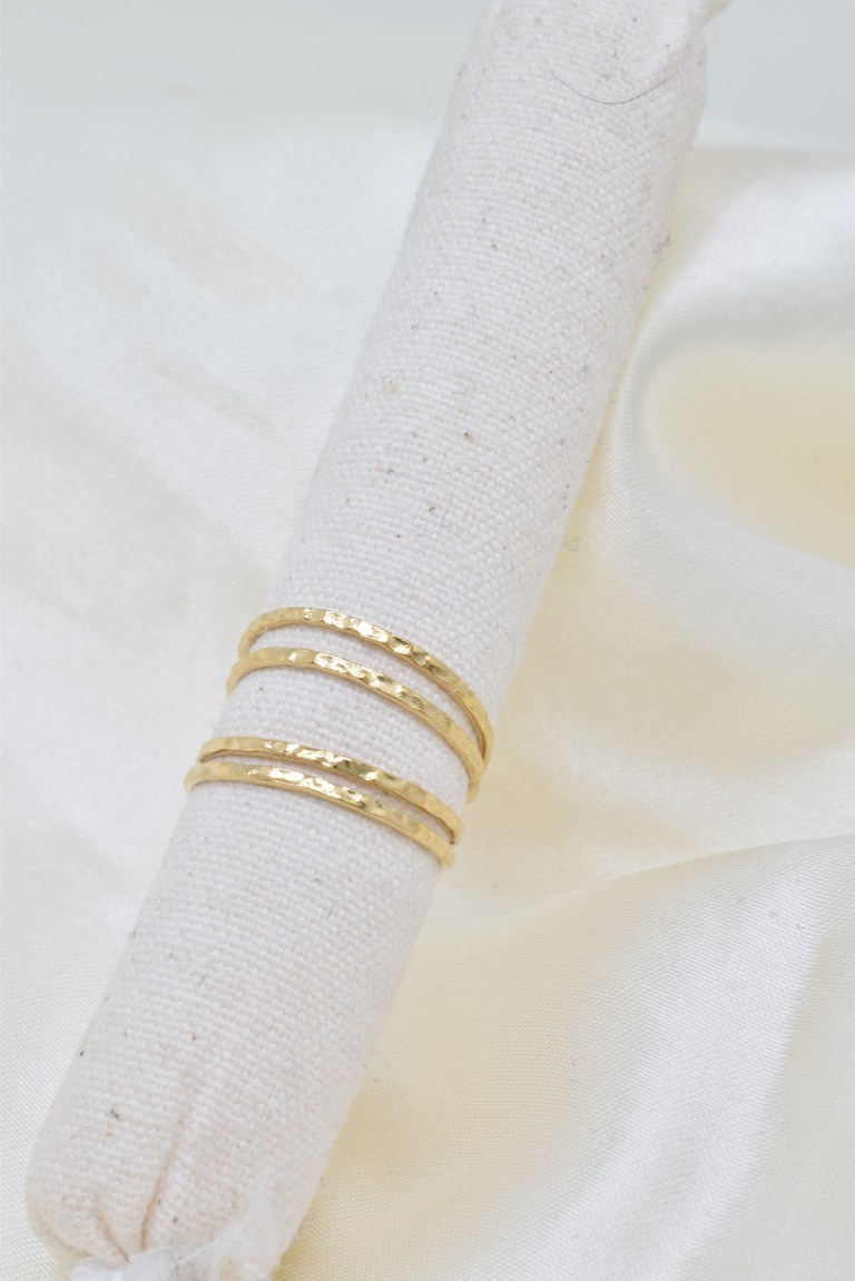 Grossiste Kapyco - Bague effet martelée en acier inoxydable