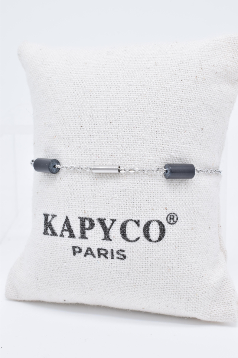 Großhändler Kapyco - Silbernes Stahlarmband