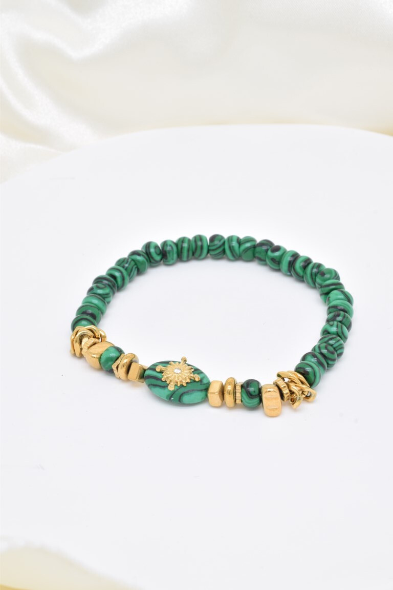 Grossiste Kapyco - Bracelet pierre naturelle en acier inoxydable