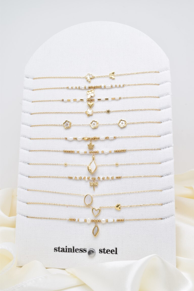 Wholesaler Kapyco - Set of 12 stainless steel necklace