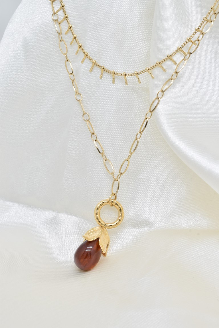 Wholesaler Kapyco - Double-layer stainless steel necklace