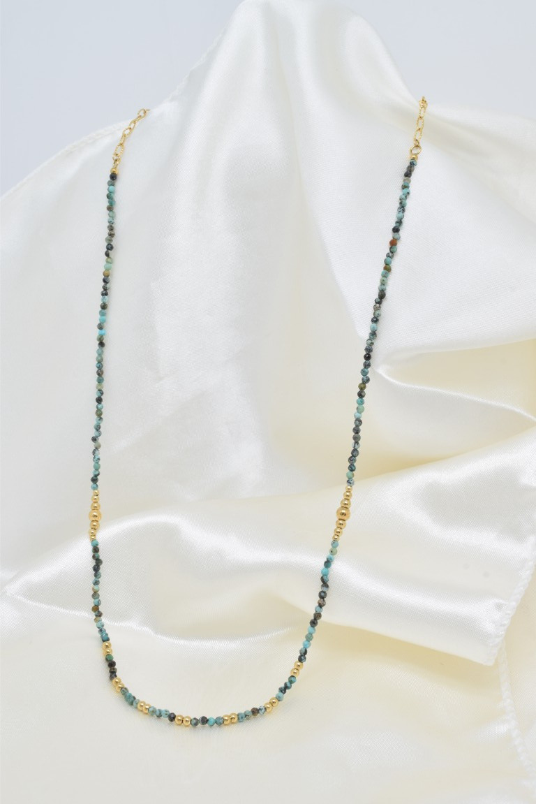 Wholesaler Kapyco - Natural stone necklace in stainless steel