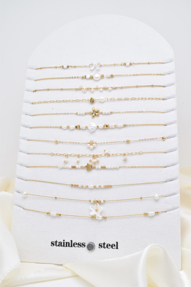 Wholesaler Kapyco - Set of 12 stainless steel necklace