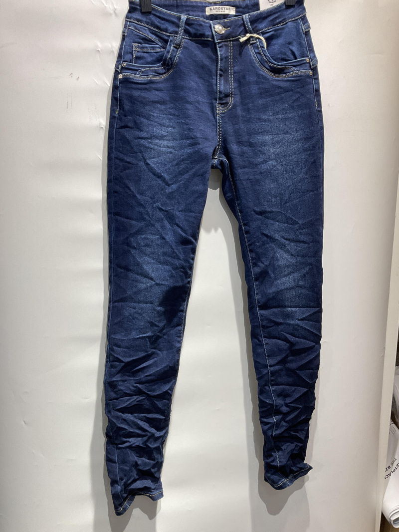 Großhändler Karostar - Boyfriend-Jeans mit hoher Taille