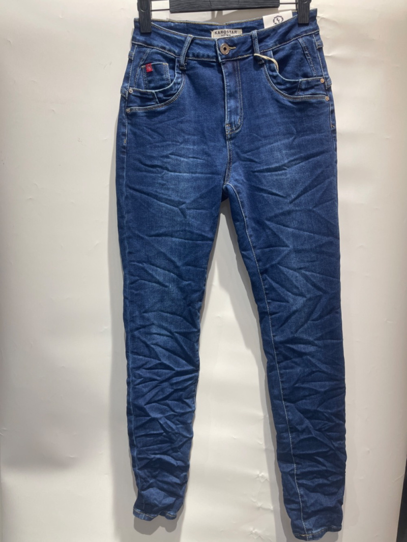 Großhändler Karostar - Boyfriend-Jeans mit hoher Taille