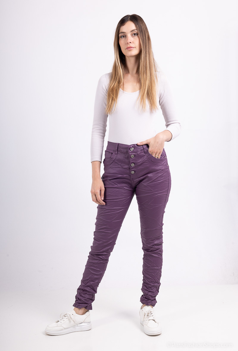 Wholesaler Karostar - FAUX LEATHER TROUSERS