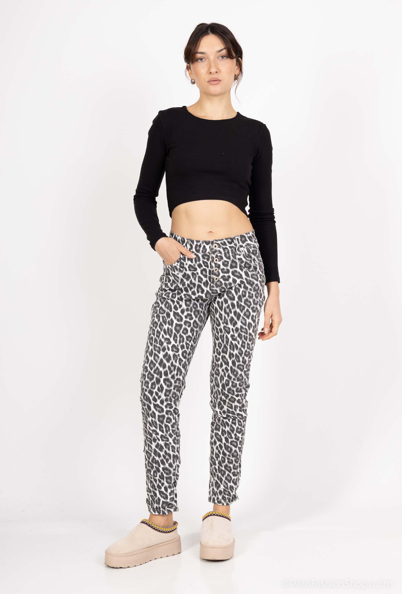 Wholesaler Karostar - BOYFRIEND SHAPED TROUSERS