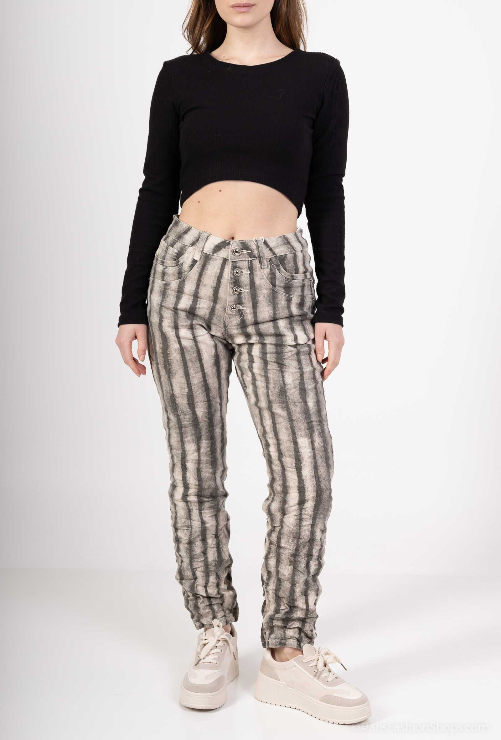 Wholesaler Karostar - BOYFRIEND SHAPED TROUSERS