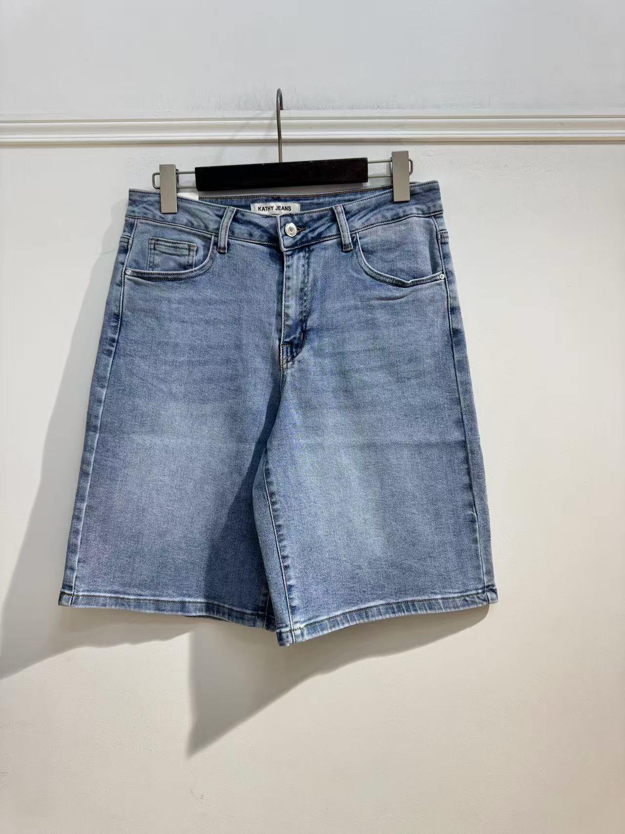 Wholesaler Kathy Jeans - Loose Fit Denim Bermuda Shorts