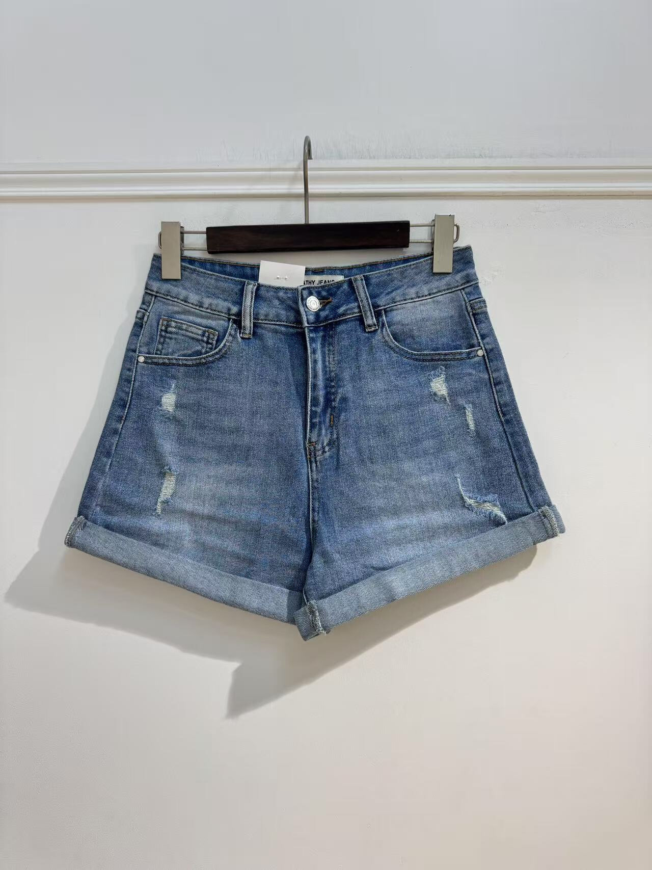 Grossiste Kathy Jeans - Short en jean strech déchiré