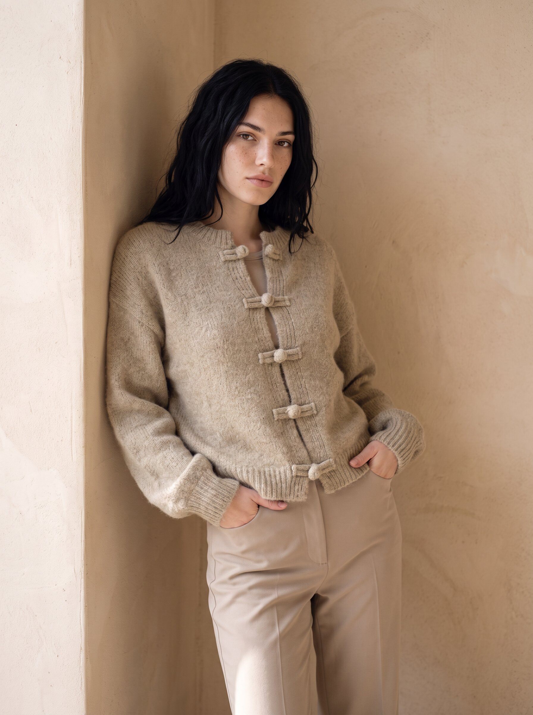 Grossiste KELIE - Gilet en maille court femme