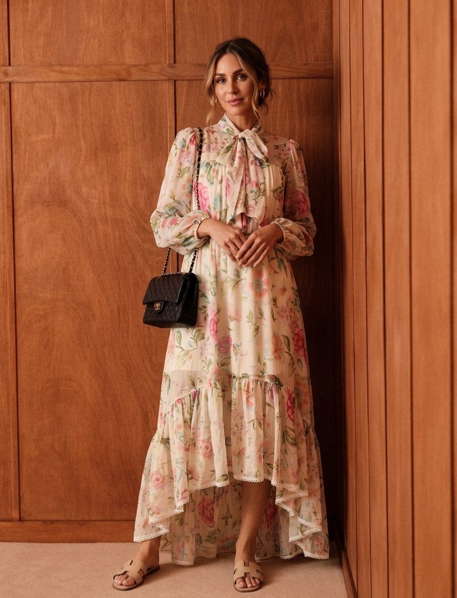 Wholesaler KELIE - Floral print maxi dress