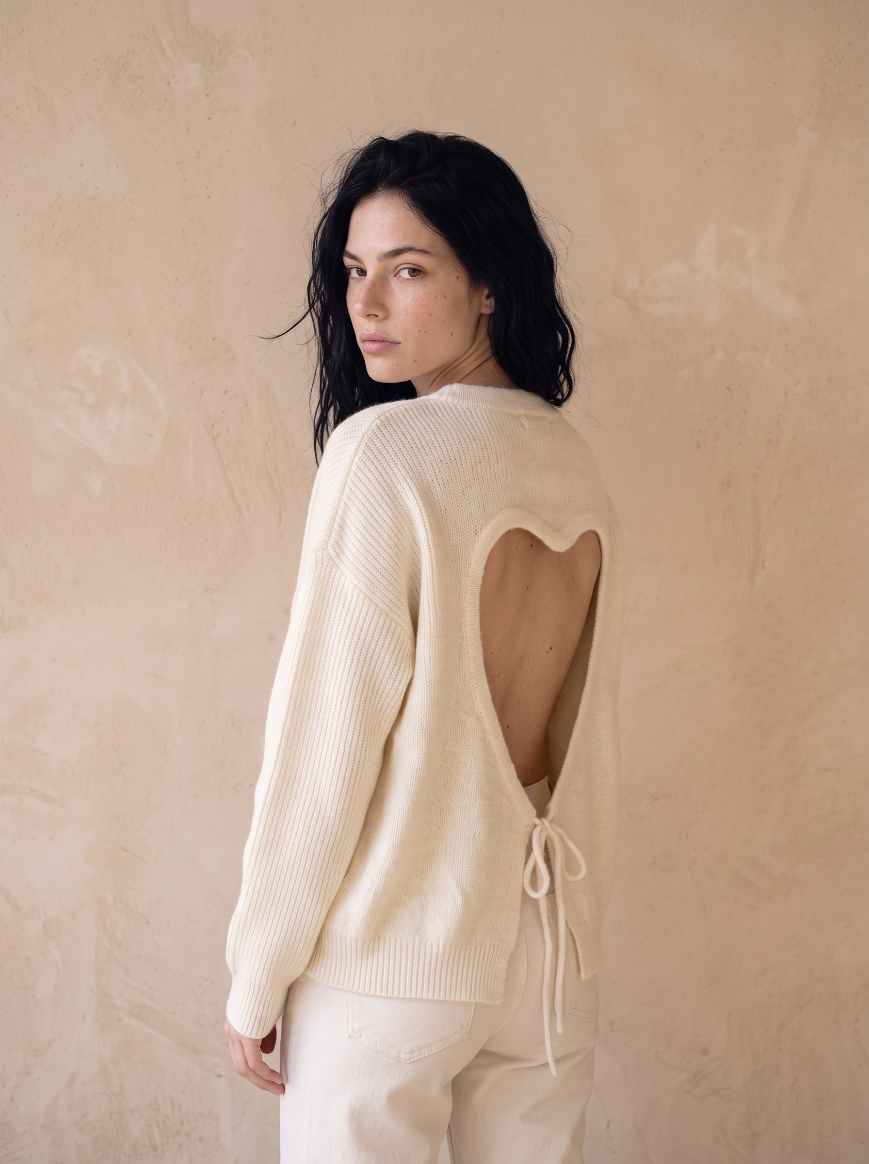 Grossista KELIE - Maglione corto in maglia da donna
