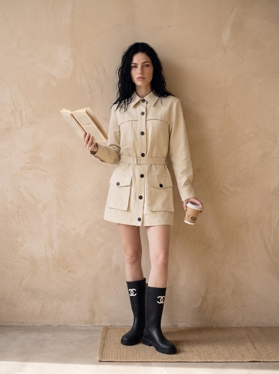 Grossiste KELIE - Robes/vestes saharienne ceinturée femme