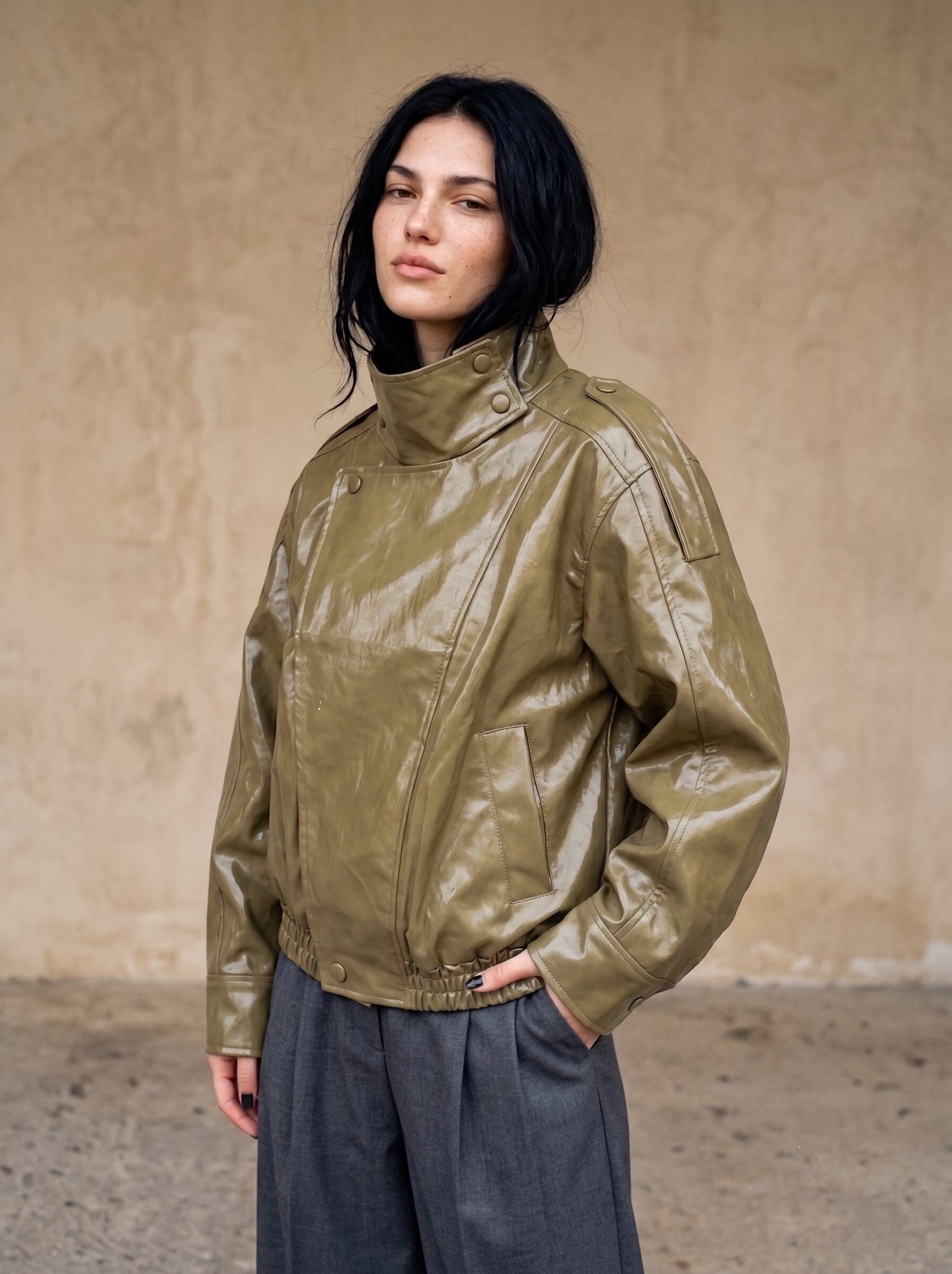 Grossiste KELIE - Veste en simili-cuir femme