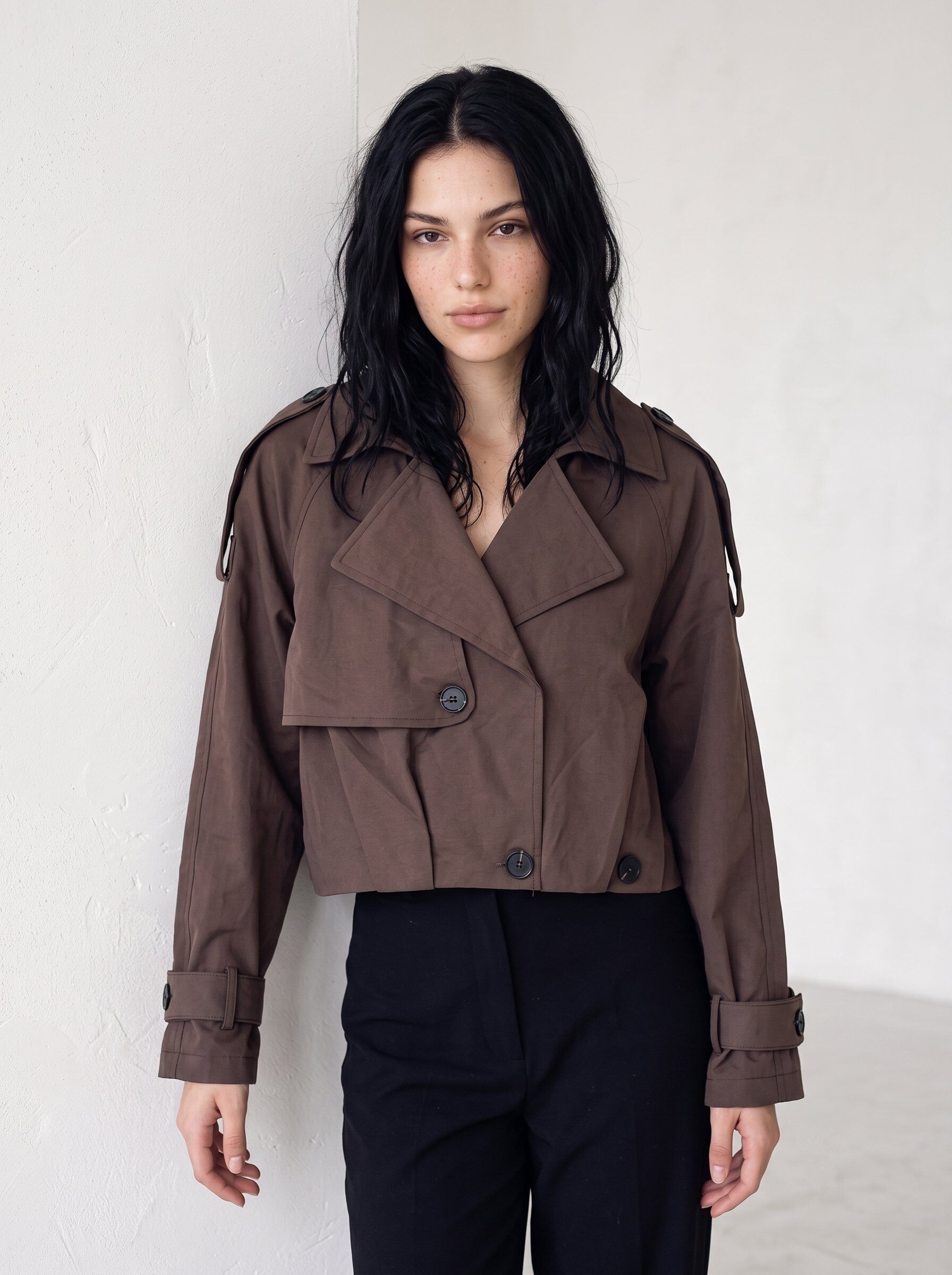 Wholesaler KELIE - Women's short trench coat