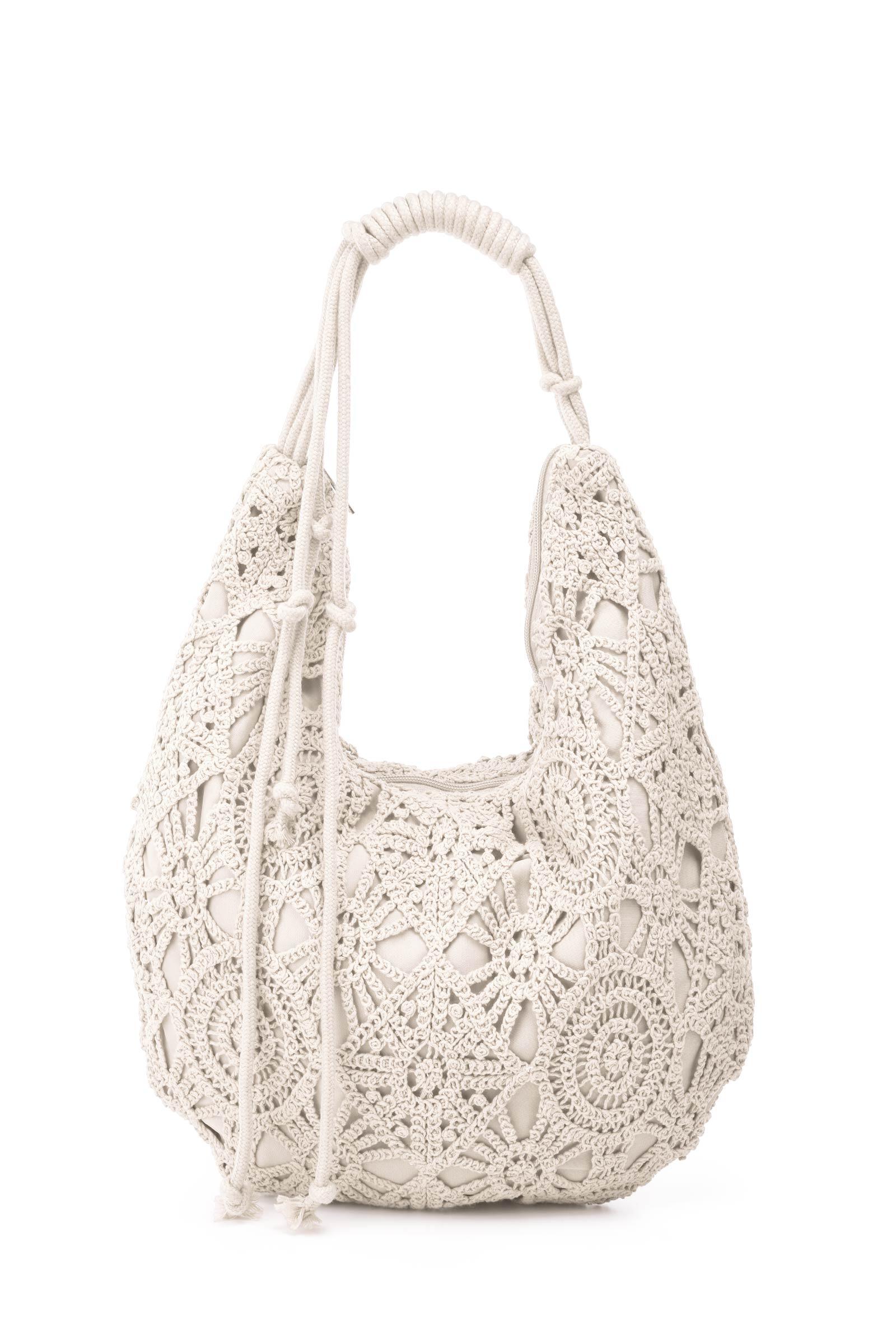 Großhändler KENNY JONES - KJ656-3 Handtasche aus gehäkelter Baumwolle