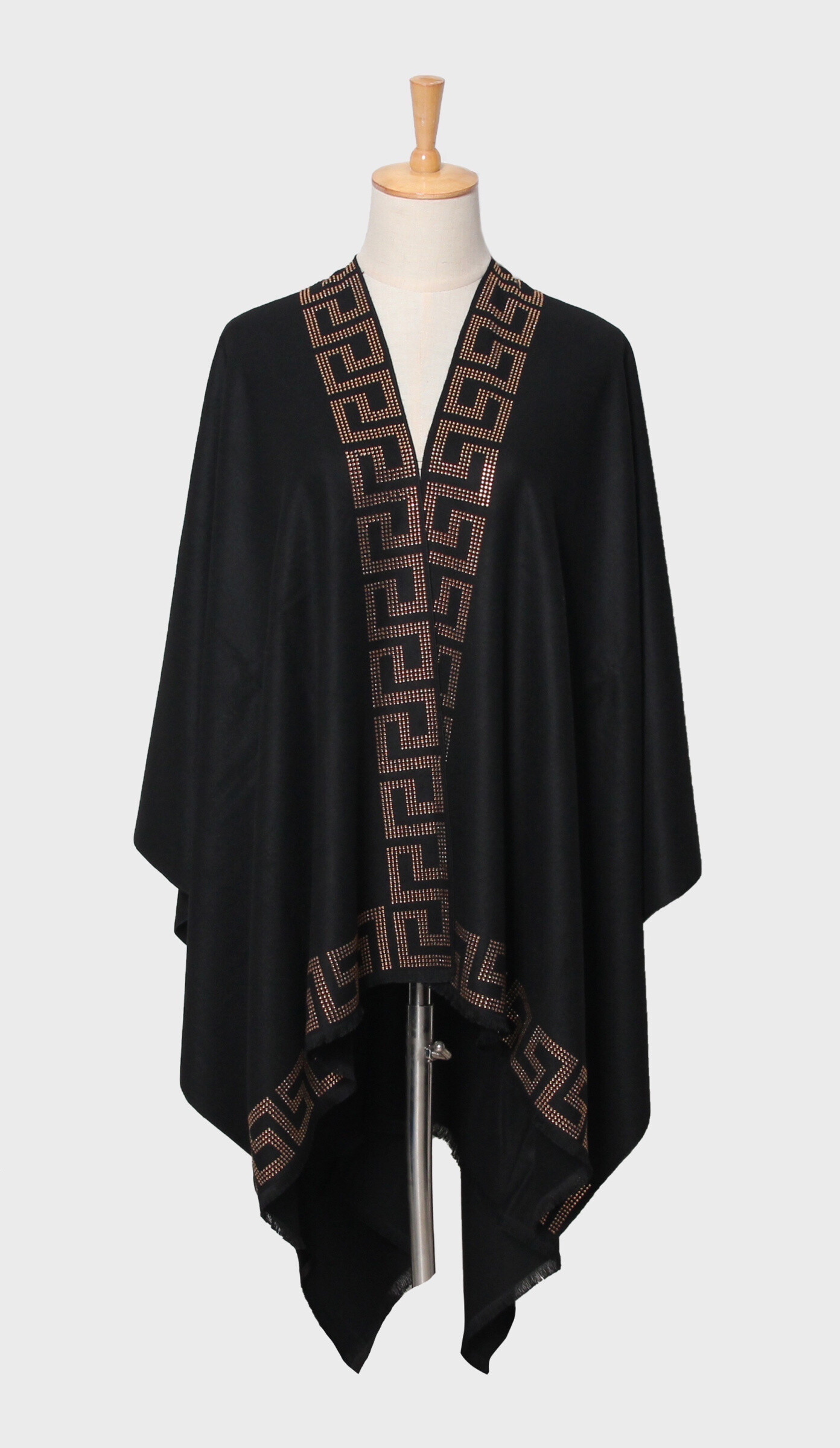 Grossiste Ki&Love - Poncho avec bordure en strass