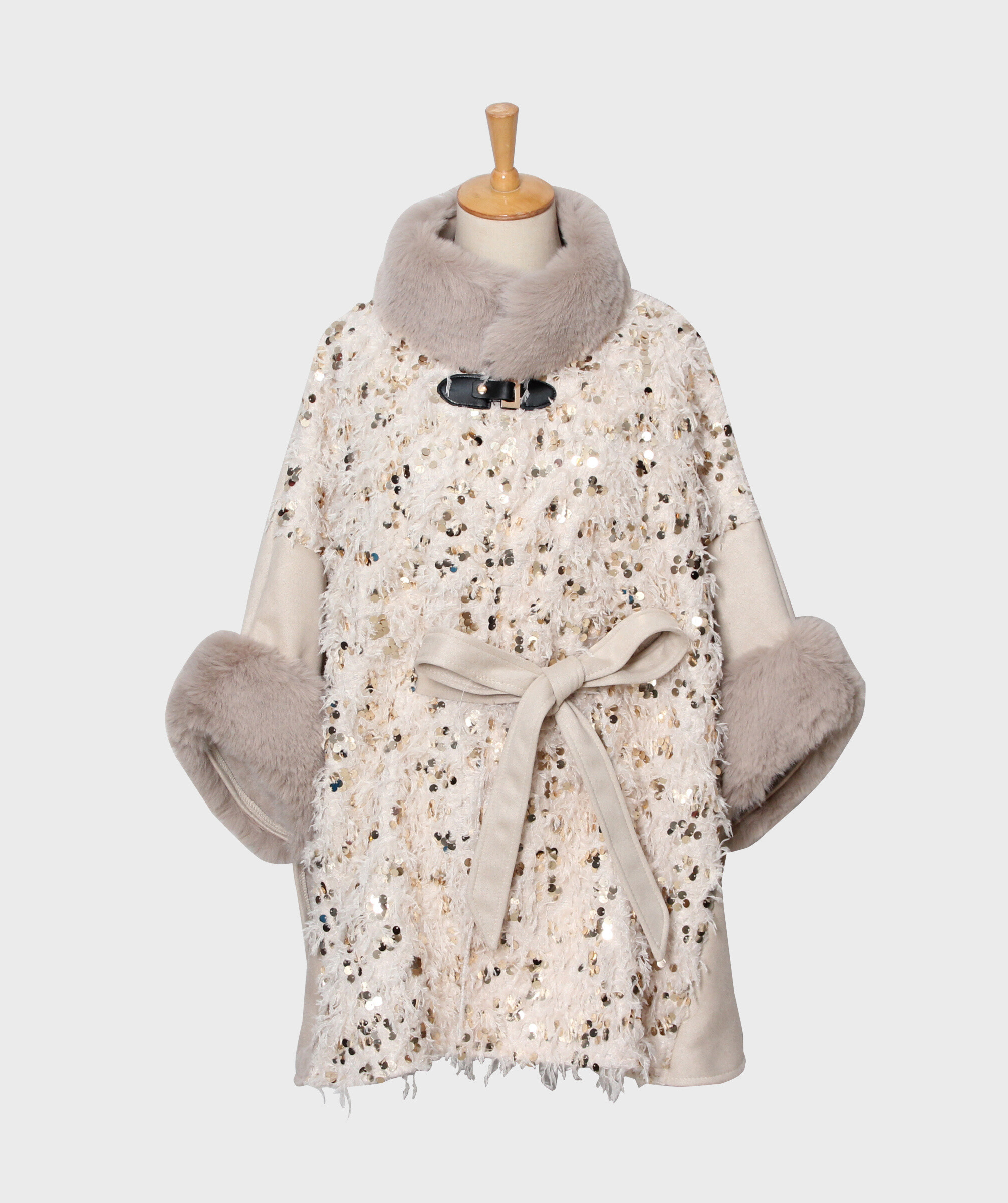 Grossista Ki&Love - Poncho ornato di paillettes