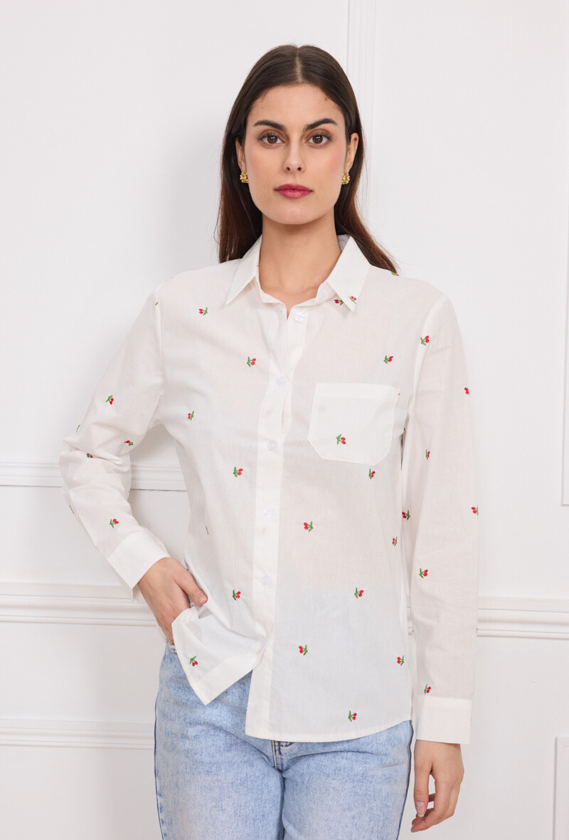 Wholesaler Kichic - Embroidered cotton shirt