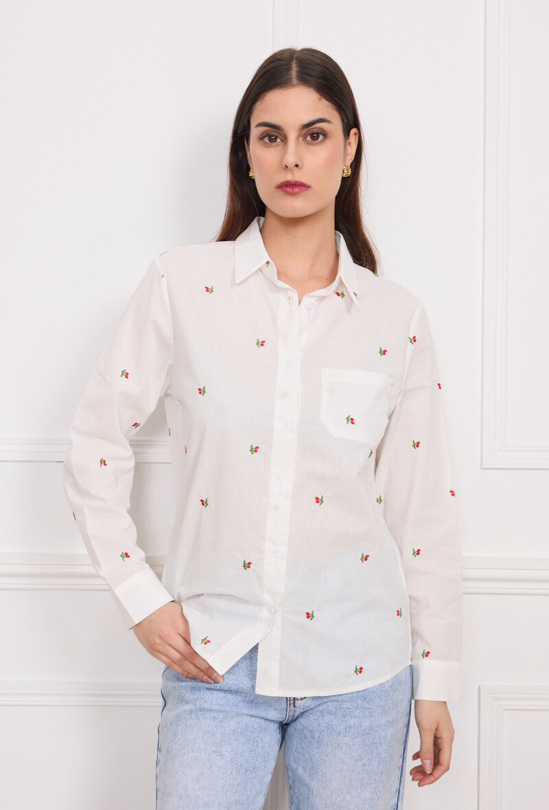 Wholesaler Kichic - Embroidered cotton shirt