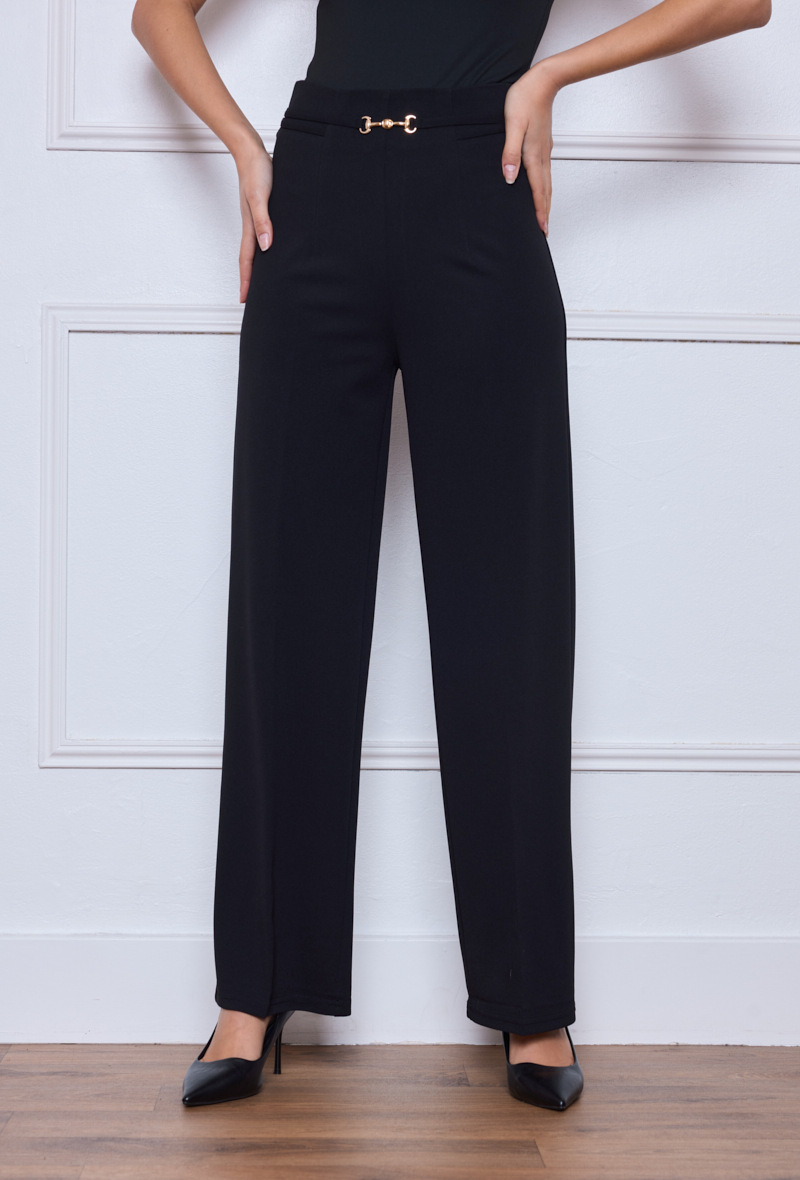 Pantalon femme en polyester (95%) et élasthanne (5%), boucle délicate, idéal pour l'automne, fabriqué en Chine.